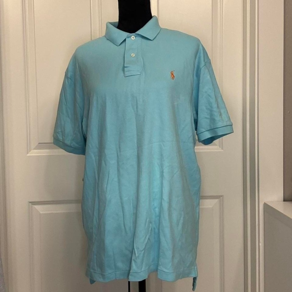 Light blue Polo Ralph Lauren polo shirt – Size M - Picture 2 of 4